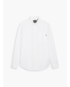 Front view of model wearing Lucent White Oxford Shirt, Slim Fit.