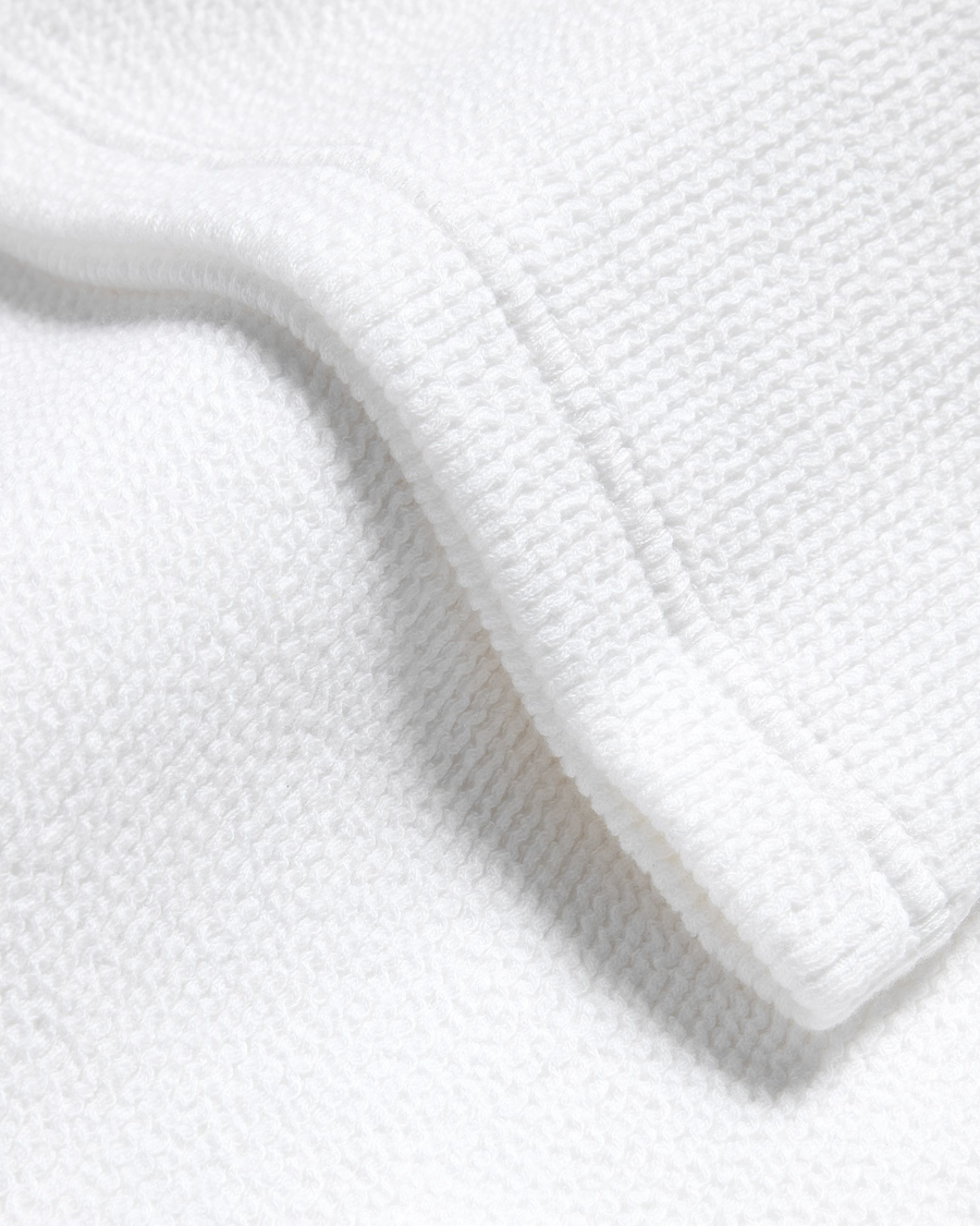 View of model wearing Lucent White Rib Tee, Slim Fit.