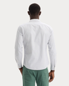 Back view of model wearing Lucent White Ultimate Shirt, Slim Fit.