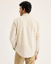 Back view of model wearing Masdeval Men's Regular Fit Ultimate Shirt.