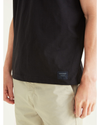 View of model wearing Mineral Black Original Tee, Slim Fit.
