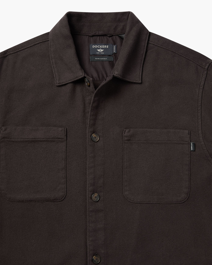 View of model wearing Mole Overshirt, Relaxed Fit.