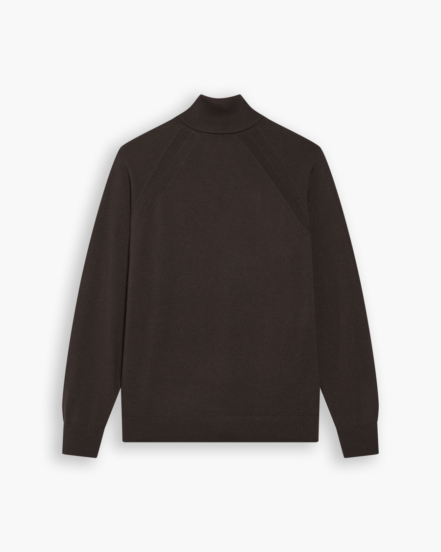 View of model wearing Mole Turtleneck Sweater, Regular Fit.