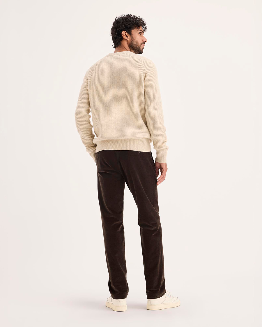 Back view of model wearing Mole Ultimate Chinos, Slim Fit.