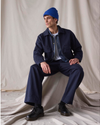 View of model wearing Navy Blazer Dockers® x Transnomadica Officer Chino.