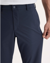 View of model wearing Navy Blazer Go Chino, Slim Fit with Airweave.
