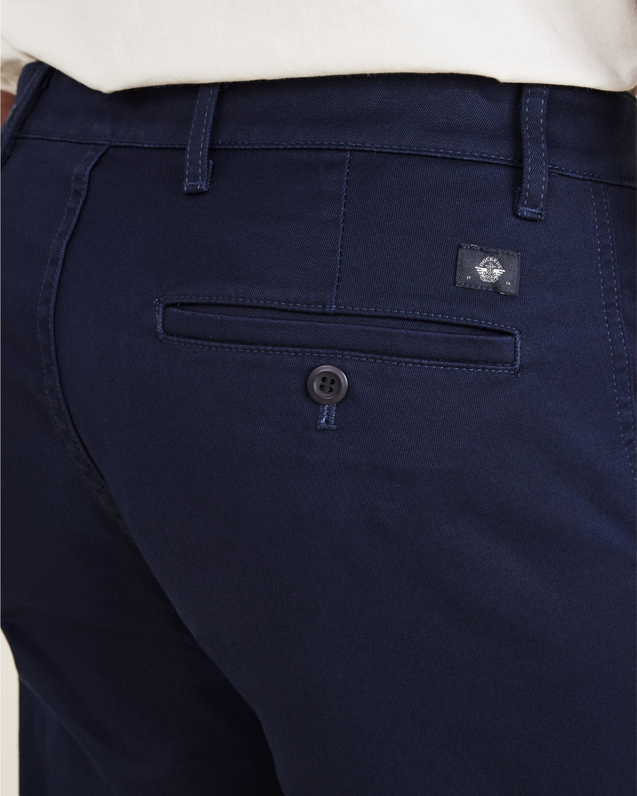View of model wearing Navy Blazer Men's Slim Fit Original Chino Pants.