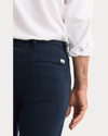 View of model wearing Navy Blazer Original Chino Pants, Slim Fit.