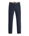 View of model wearing Navy Blazer Smart 360 Knit Chino Pants, Skinny Fit.