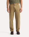Front view of model wearing New British Khaki Original Chino Pants, Relaxed Taper Fit.