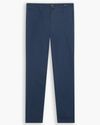 View of model wearing Ocean Blue Alpha Chino Pants, Slim Fit.