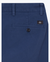 View of model wearing Ocean Blue Crafted Khaki Pants, Slim Fit.