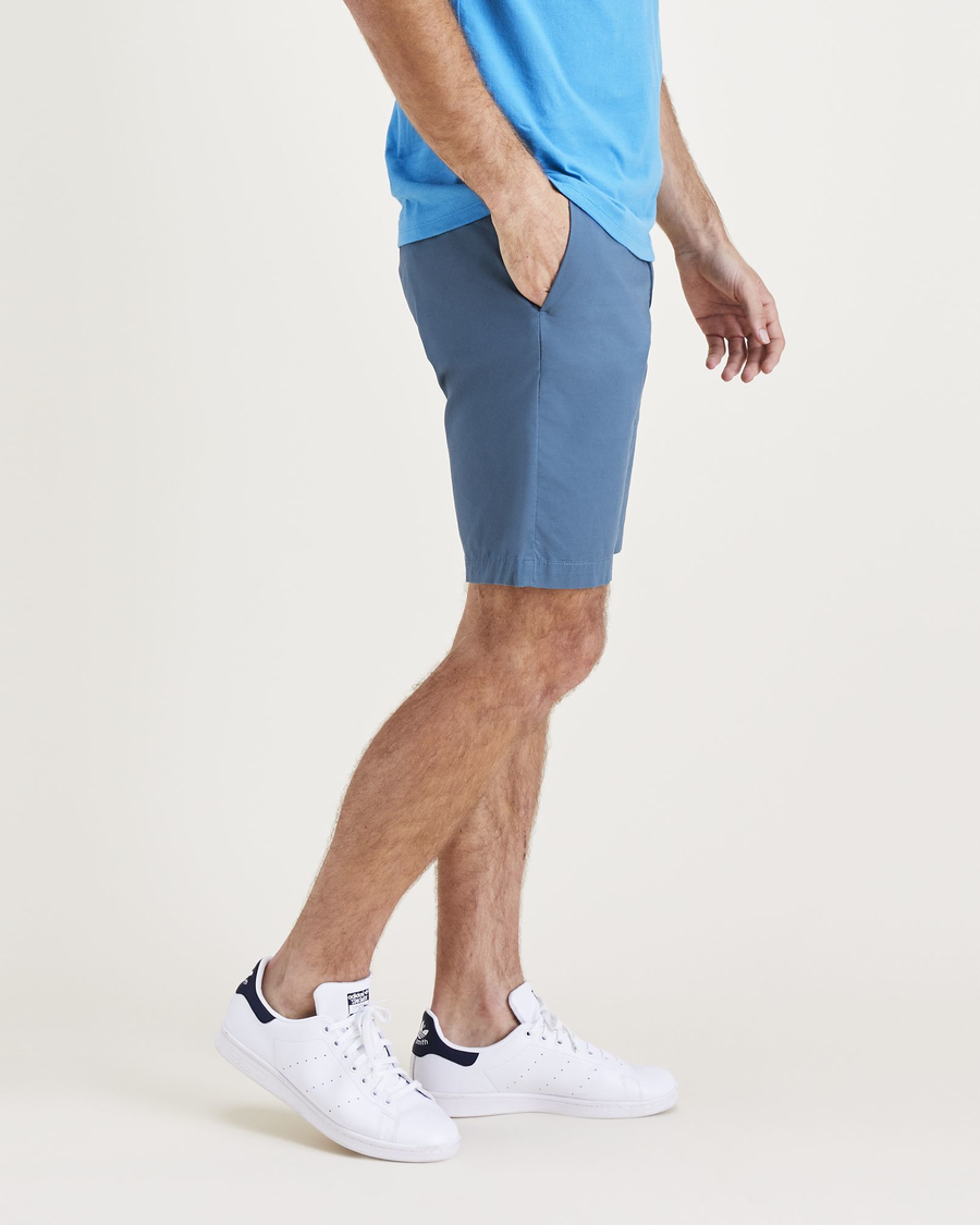 Side view of model wearing Oceanview Men's Supreme Flex Modern Chino Short.