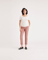 Front view of model wearing Old Rose Women's Slim Fit Weekend Chino Pants.