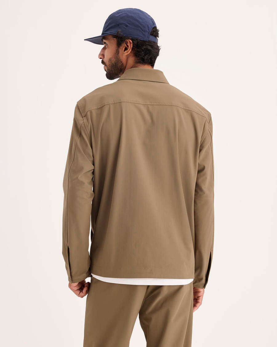 Back view of model wearing Otter Go Overshirt, Regular Fit with Airweave.