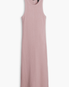 View of model wearing Pale Mauve Women's Tank Dress.