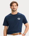 View of model wearing Pembroke Graphic Tee, Regular Fit.