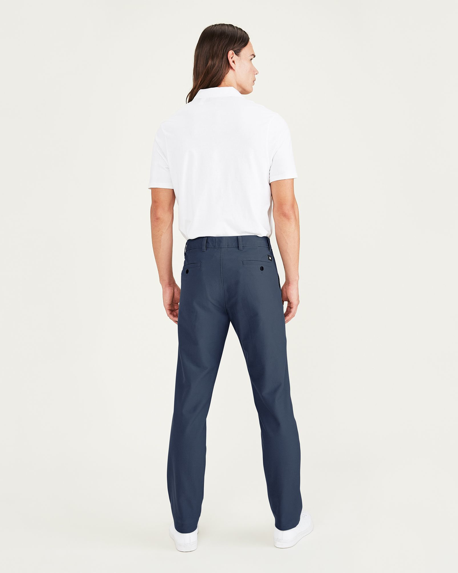 Back view of model wearing Pembroke Men's Smart 360 Flex Comfort Knit Chino.