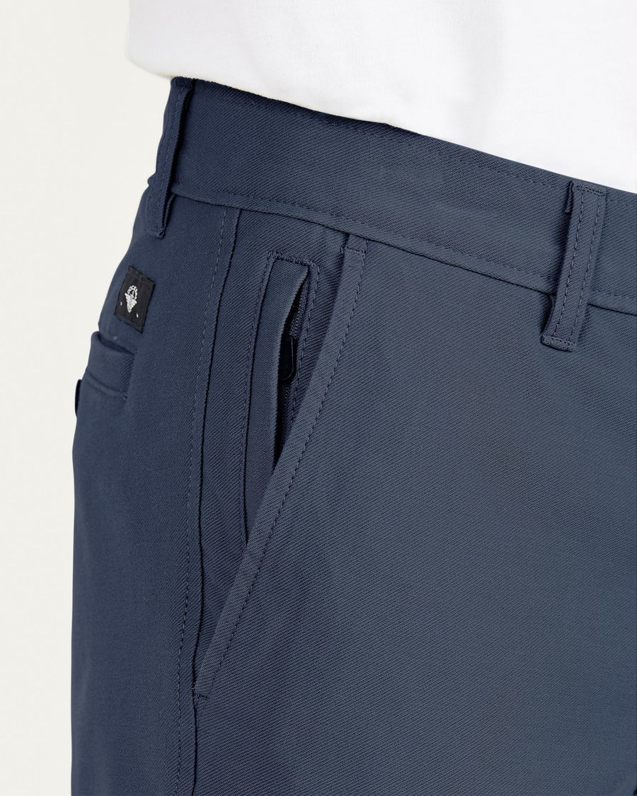 View of model wearing Pembroke Smart 360 Flex Comfort Knit Chino Pants, Slim Fit.