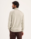 Back view of model wearing Pure Cashmere Turtleneck Sweater, Regular Fit.