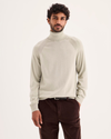 Front view of model wearing Pure Cashmere Turtleneck Sweater, Regular Fit.