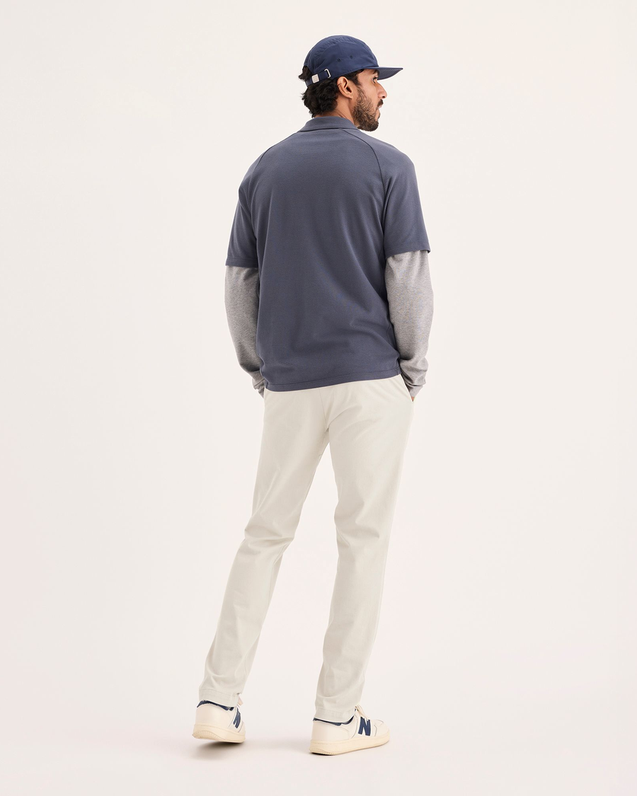 Back view of model wearing Sahara Khaki Go Activeflex Chino, Skinny Fit.