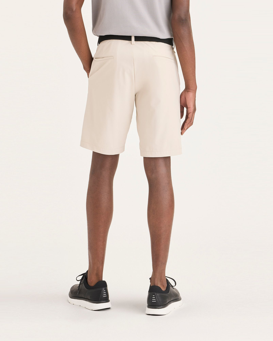 Back view of model wearing Sahara Khaki Go Chino Shorts, Straight Fit with Airweave.