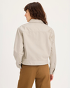 Back view of model wearing Sahara Khaki Mechanic's Jacket, Regular Fit.
