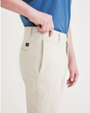 View of model wearing Sahara Khaki Men's Skinny Fit Smart 360 Flex California Chino Pants.