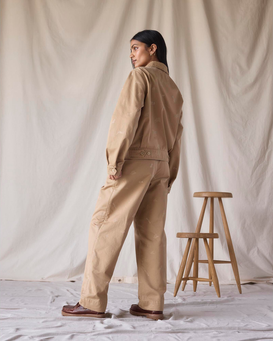 Back view of model wearing Seaworthy Khaki Dockers® x Transnomadica Officer Chino.