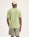 Back view of model wearing Seedling Men's Regular Fit Original Tee Shirt.