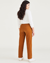 Back view of model wearing Sorrel Women's High Waisted Straight Fit Original Khaki Pants.