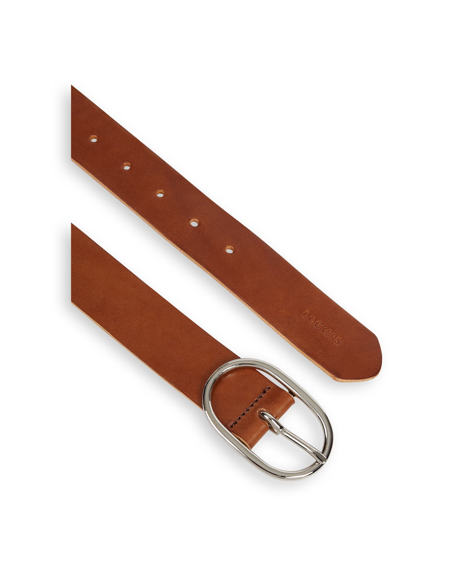 View of  Tan Women's Casual Suede Belt.