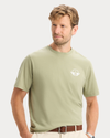 View of model wearing Tea Graphic Tee, Regular Fit.