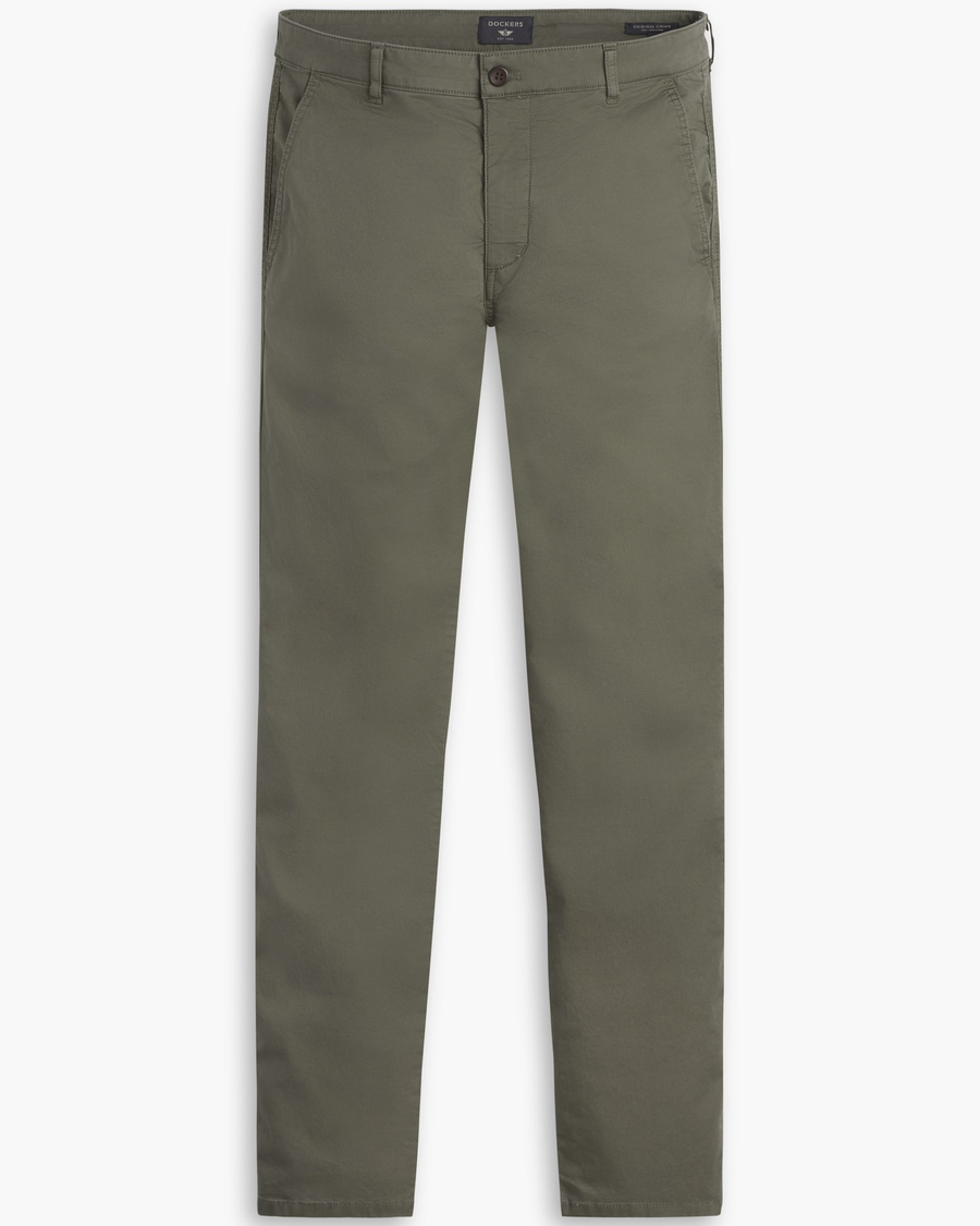 View of model wearing Tea Leaf Men's Skinny Fit Original Chino Pants.