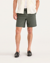 Front view of model wearing Tea Leaf Men's Straight Fit Ultimate Pull-On Short 8.5".