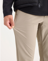 View of model wearing Timberwolf Go Chino, Slim Fit with Airweave.