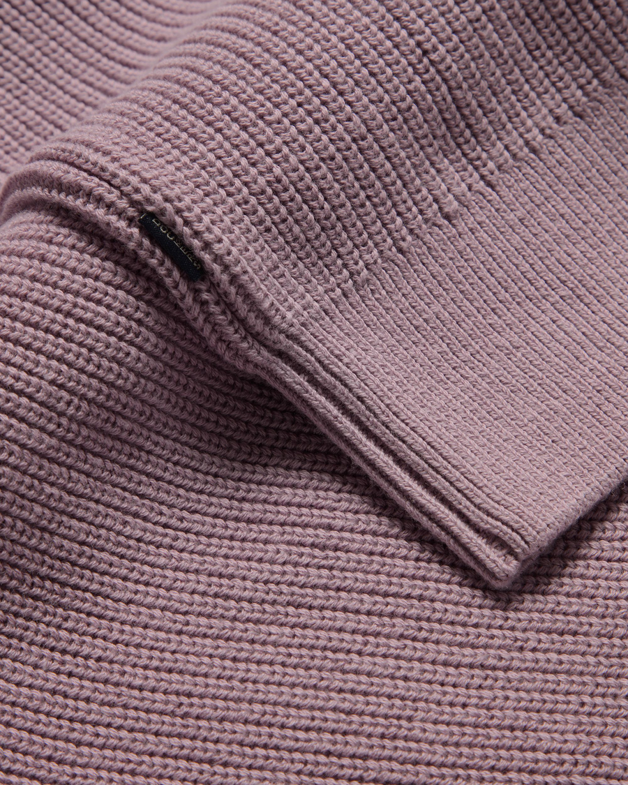 View of model wearing Toadstool Crewneck Sweater, Regular Fit.