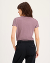 Back view of model wearing Toadstool Favorite Tee Shirt, Slim Fit.