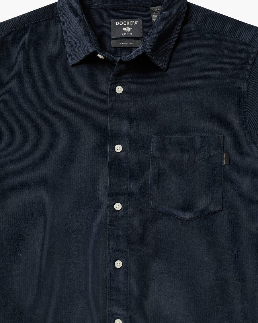 View of model wearing Total Eclipse Essential Shirt, Slim Fit.