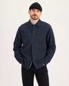 Front view of model wearing Total Eclipse Overshirt, Relaxed Fit.