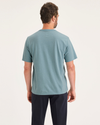 Back view of model wearing Tourmaline Men's Regular Fit Original Tee Shirt.