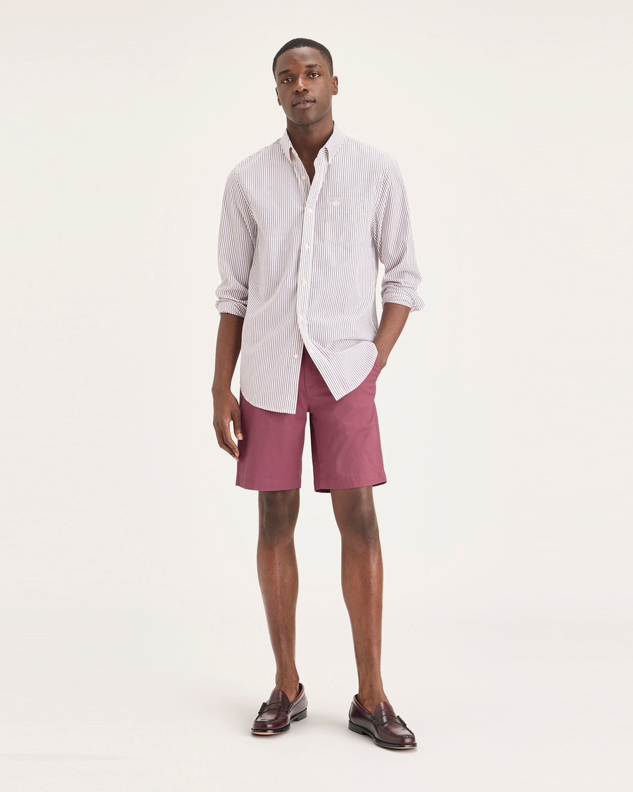 Front view of model wearing Twin Lakes Navy Blazer Men's Straight Fit Ultimate Short.