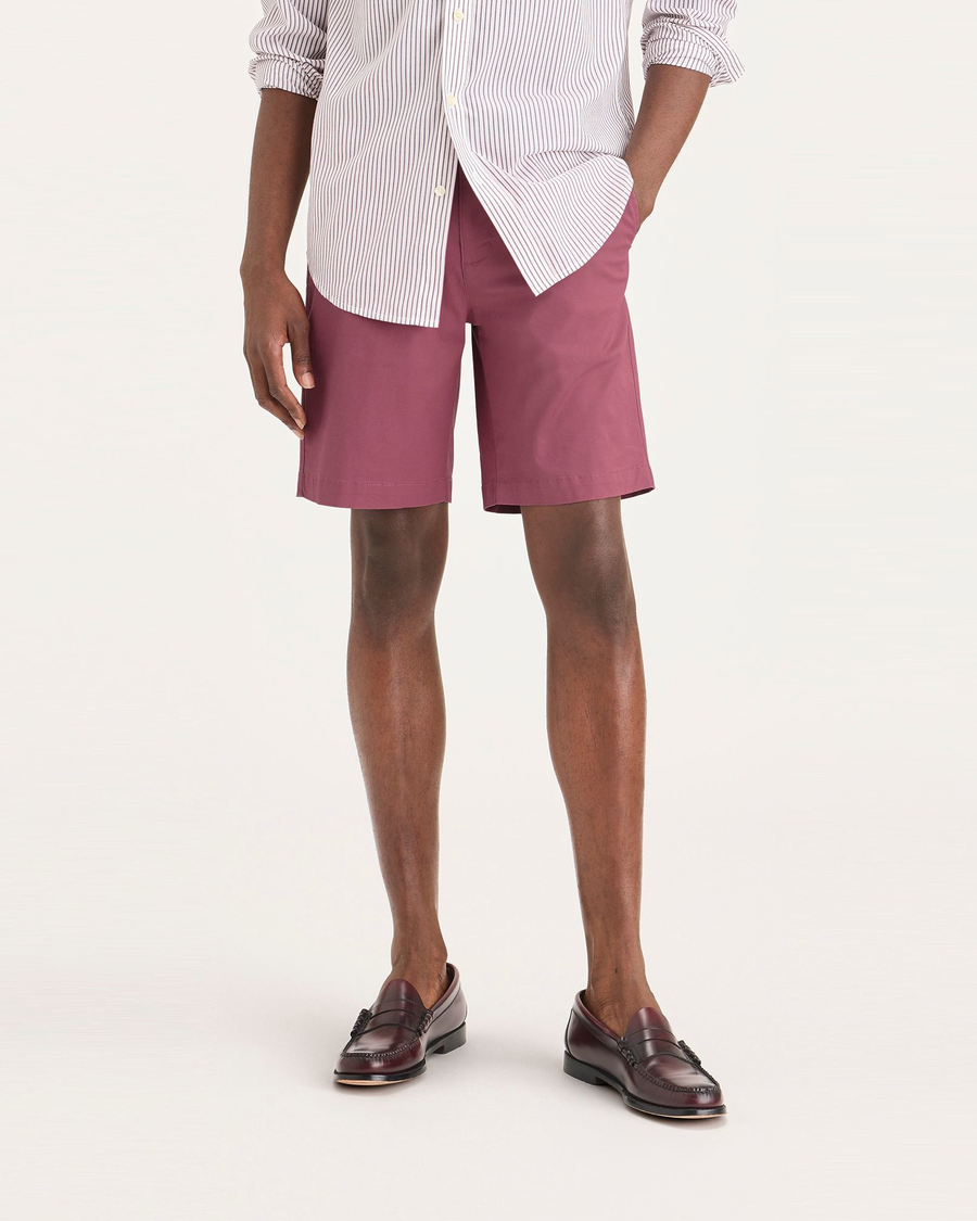 Front view of model wearing Twin Lakes Navy Blazer Men's Straight Fit Ultimate Short.
