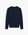 View of model wearing Varsity Anchor Premium Crewneck Sweater, Regular Fit.