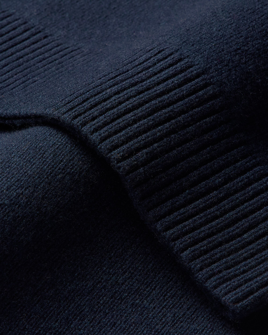 View of model wearing Varsity Anchor Premium Crewneck Sweater, Regular Fit.