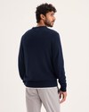 Back view of model wearing Varsity Anchor Premium Crewneck Sweater, Regular Fit.