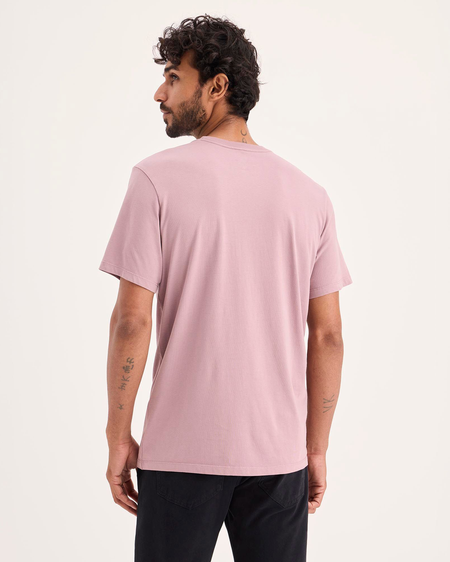 Back view of model wearing Varsity Emblem Graphic Tee, Slim Fit.