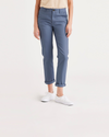 Front view of model wearing Vintage Indigo Women's Slim Fit Weekend Chino Pants.