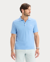 Front view of model wearing Vista Blue Original Polo, Slim Fit.